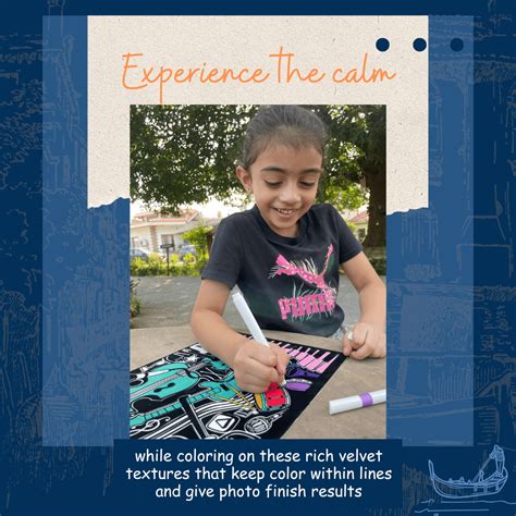 Pepplay Velvet Colouring Card Canvas- City On Water | The Mom Store