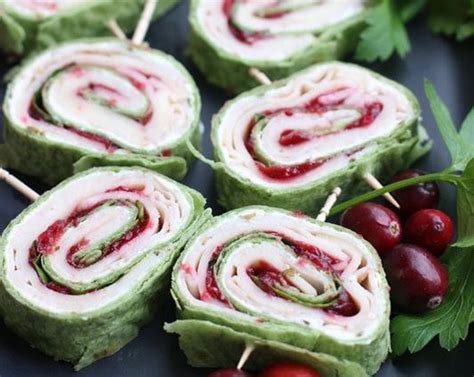 Turkey and Cranberry Pinwheels Recipe | SideChef