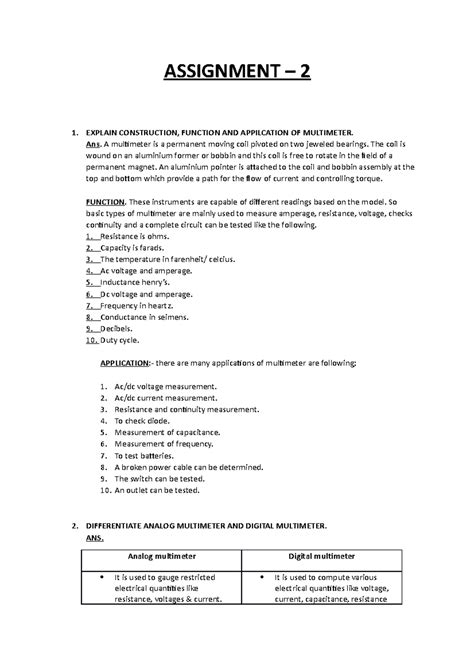 Engg. Inst. Ch. 2 - 2021-2022 Mechanical Engineering Assignment 2 Notes ...