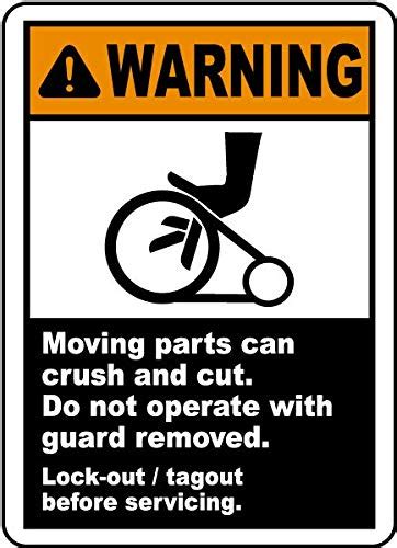 Warning. Moving Parts can Crush and Cut. Do not Operate with Guard ...