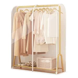 HASTHIP® Dustproof Cover for Clothing Rack, Zip-up PEVA Transparent ...