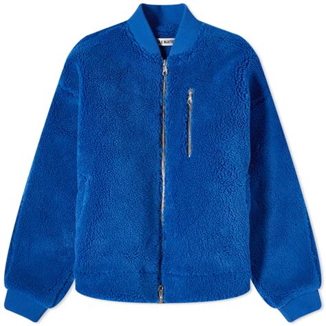 Cole Buxton Fleece Bomber Jacket Cobalt Blue | END. (AR)