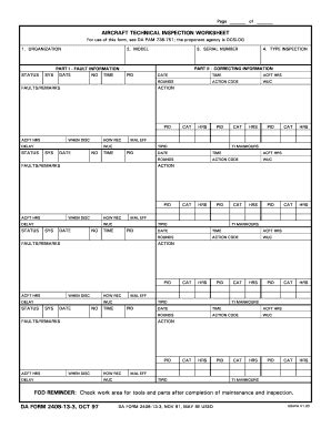 DA Form 2408-13-3 1997-2026 - Fill and Sign Printable Template Online