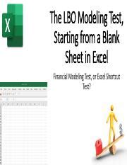 Image result for LBO Modeling Test