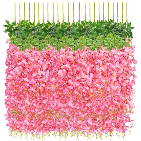 Buy jabeick 12 PCS Wisteria Hanging Flowers, 3.6ft Fake Vines ...