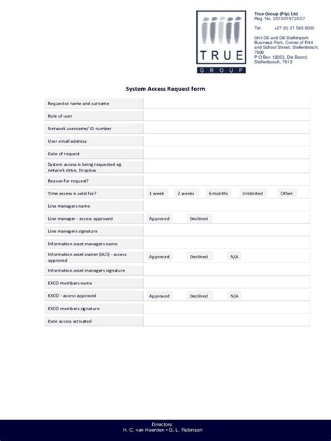 Image result for System Access Request Process