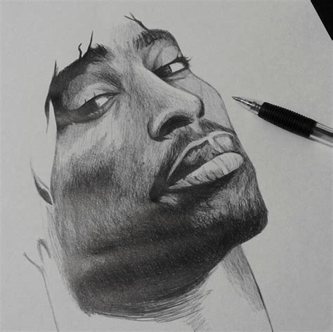 Tupac Portrait Drawing 的图像结果