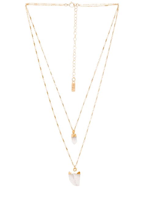 Natalie B Jewelry Moonstone Pendant Double Layer Necklace in Moonstone ...