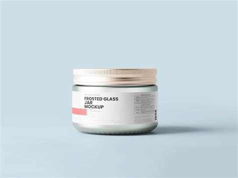 5 Free Cosmetic Frosted Glass Jar Mockup PSD Set - Good Mockups