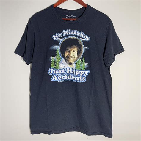 Vintage Style Bob Ross T-Shirt Size: Large “No... | Depop