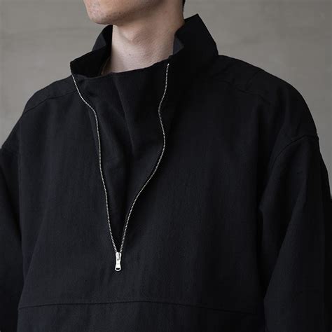 (anc-sh72) / ANCELLM (アンセルム) / WOOL HALF ZIP PULL OVER SHIRT（ウールハーフジップ ...
