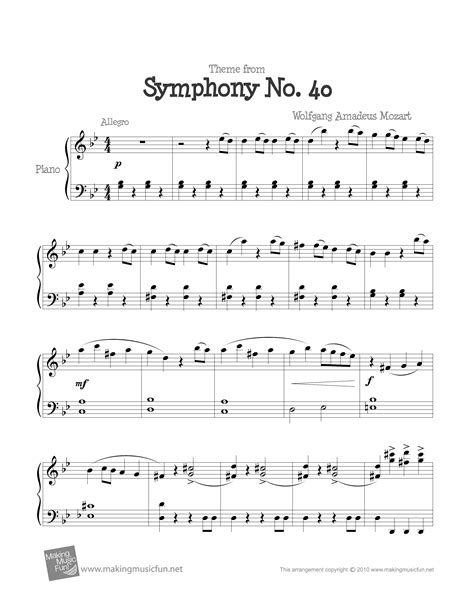Mozart-Symphony No. 40 Sheet Music pdf, - Free Score Download ★