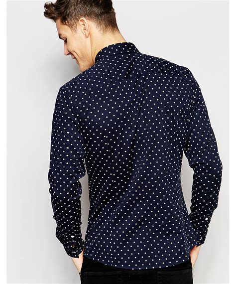 Mens Black And White Polka Dot Dress Shirt at Anna Kowalski blog