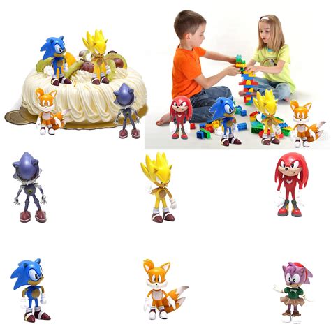 Smileh Birthday Cake Toppers Figures Sonic Birthday Cake Decoration ...