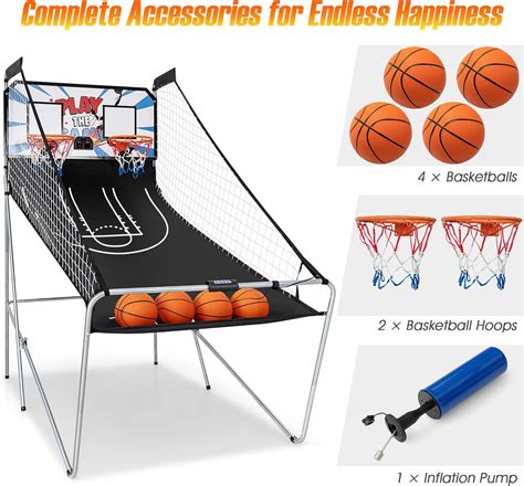 Buy Goplus Foldable Dual Shot Basketball Arcade Game, Indoor Outdoor ...