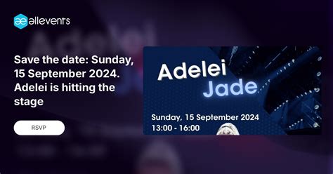 Save the date: Sunday, 15 September 2024. Adelei is hitting the stage ...