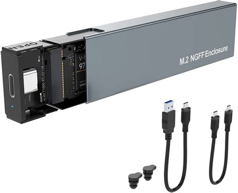Atdaraz M.2 NVME and SATA NGFF Enclosure Dual Protocol Gen 2 USB 3.1 M ...