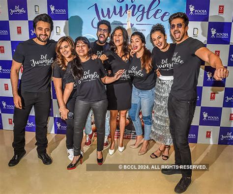 Cast and crew during the trailer launch of Bollywood film ‘Dil Juunglee ...