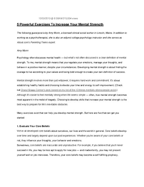 20. 5 Powerful Exercises To Increase Your Mental Strength (Article ...