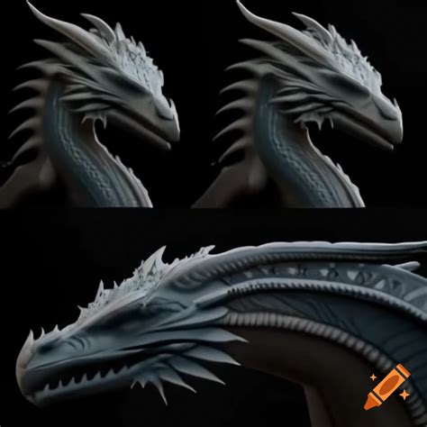 Detailed 3D rendered models of Drogon, Rhaegal, and Viserion from Game ...