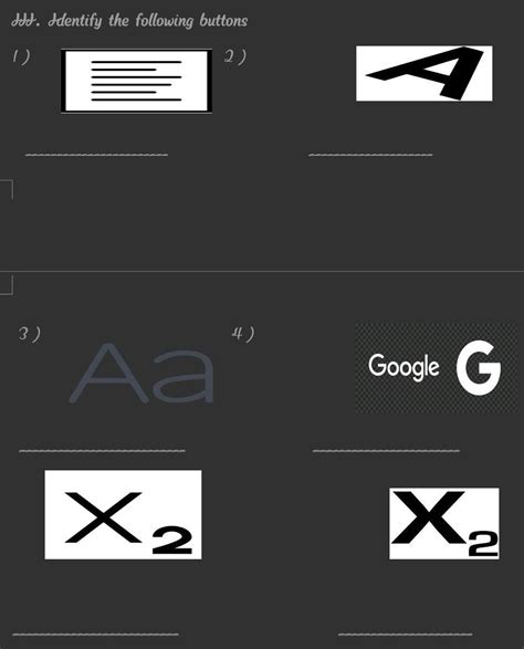 J. Identify the following buttons - Brainly.in
