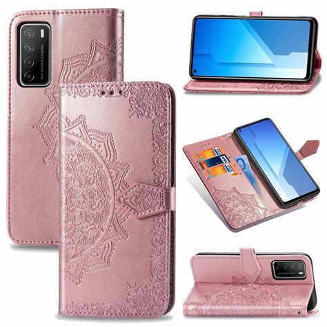 Cell Phone Case for Huawei Honor Play 4 Mandala Flower Embossed ...