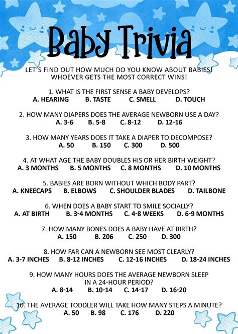 65+ Fun Baby Shower Trivia Questions to Use at Your Next Baby Shower ...