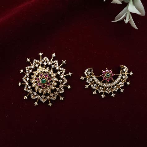Diamond Look AD Shining Star & Chaand Sun Moon Jada Billas - Bridal Su