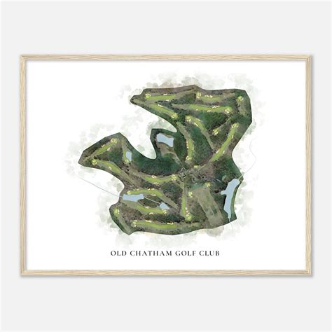 Old Chatham Golf Club, North Carolina - Classic Watercolor Map | Golfer ...