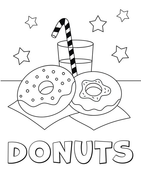 Free Donut Coloring Pages for Kids! ⋆ The Hollydog Blog