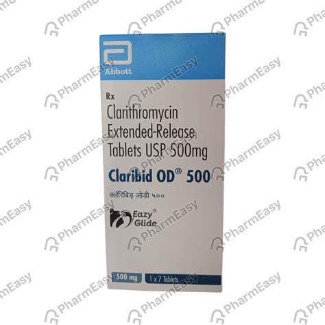 Buy Claribid Od 500 MG Tablet (7) Online at Flat 15% OFF | PharmEasy