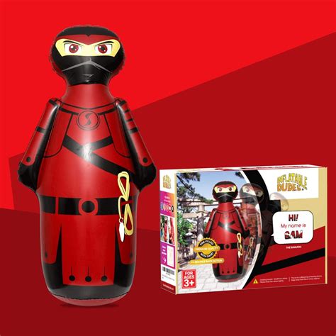 Buy INFLATABLE DUDES Ninja (Sam) 47 Inches -Kids Punching Bag | Already ...
