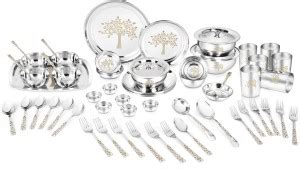 Classic Essentials Pack of 71 Stainless Steel Vriksha Dinner set ,71 ...