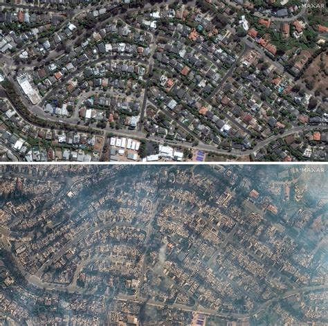 Before and after satellite images of Palisades Fire show devastation in ...