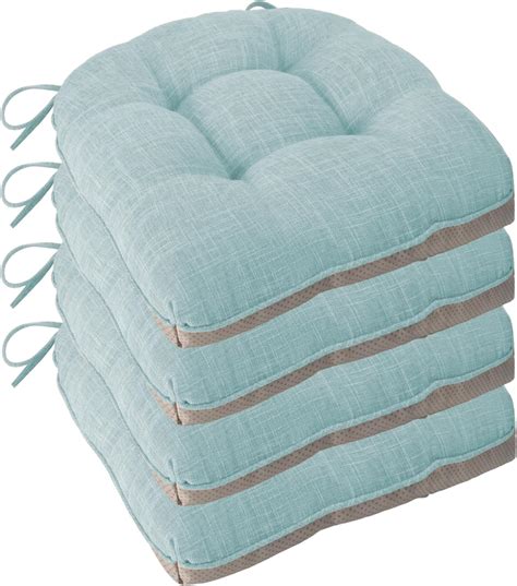 Amazon.com: FlyGulls Non Slip Chair Cushions for Dining Chairs Set of 4 ...