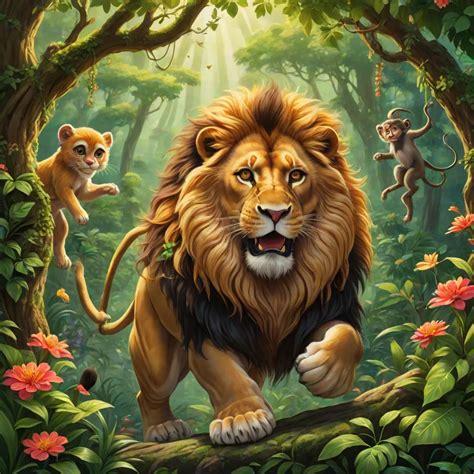 Lion And The Monkey