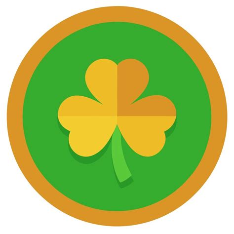 St patricks coin flat icon clipart design vector art and illustration ...