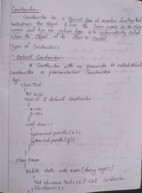 Constructor in java - Lecture Notes - Covsl 0U cftYlr: - I U>oJcfo'/J ...