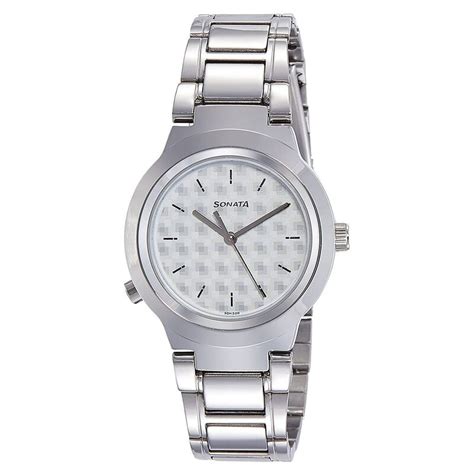 Buy Online Sonata Act Safety Watch White Dial Women Watch With ...