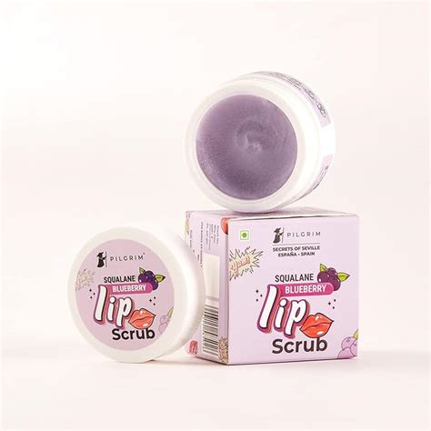Buy Pilgrim Spanish Squalane Lip Scrub (Blueberry) for Women & Men ...