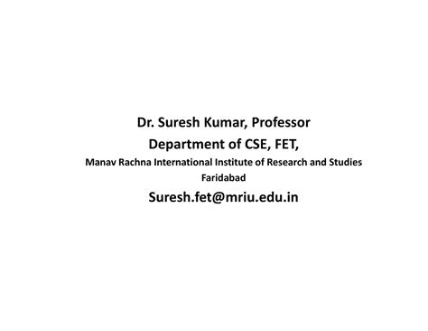 AI unit 1 1 - AI INTRODUCTION - Dr. Suresh Kumar, Professor Department ...