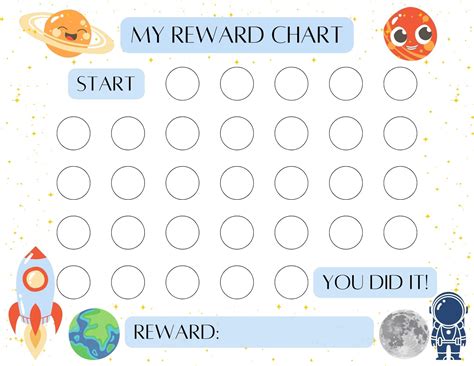 Reward Chart Toddler Reward Chart Reward Chart Printable Kids Reward ...