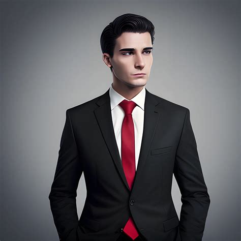 Black Suit Black Shirt Red Tie