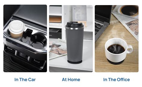 Car Cup Holder Coaster, 4pcs Universal Embedded Non-Slip Car Coasters ...