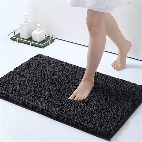 Buy HOKIPO Chenille Microfiber Rectangular Bathroom Mats For Home ...