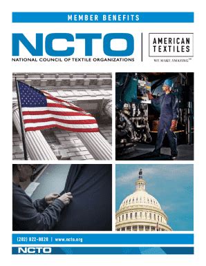 Fillable Online National Council of Textile Organizations Membership ...
