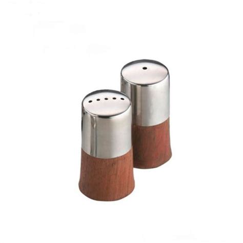 Salt & Pepper Wood Base Condiment Set – Vega Direct