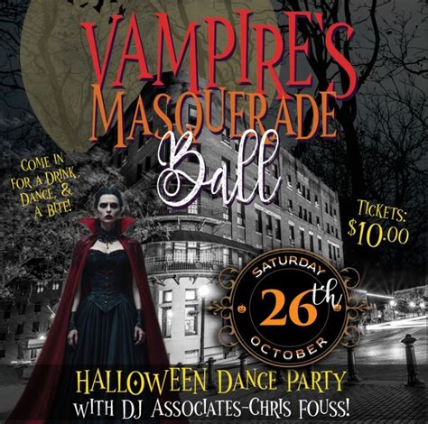 Vampires Masquerade Ball at the Lafayette Hotel, 101 Front St, Marietta ...