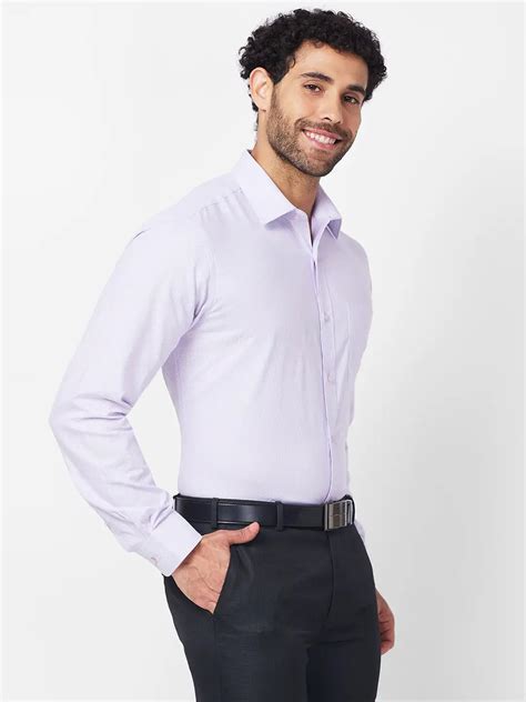 Raymond Men Purple Structured Slim Fit Cotton Formal Shirt – MyRaymond