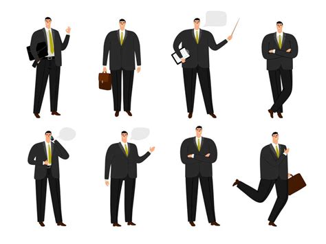 Cartoon Business Man Standing 的图像结果